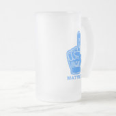 最高のパパ第1日曇りガラス フロストグラスビールジョッキ (正面右)