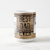 最高のパパ素朴を木枠で コーヒーマグカップ (中央)