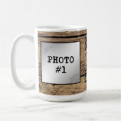 最高のパパ素朴を木枠で コーヒーマグカップ (左)