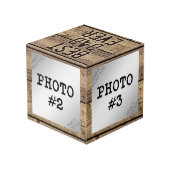 最高のパパ素朴を木枠で フォトキューブ (裏面アングル)