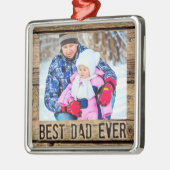 最高のパパ素朴Wood メタルオーナメント (左)