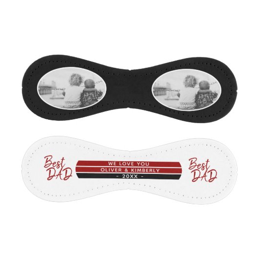 最高のパパ脚本レッド黒可愛い父の日写真 野球ボール (パネル)