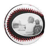 最高のパパ脚本レッド黒可愛い父の日写真 野球ボール (正面左)