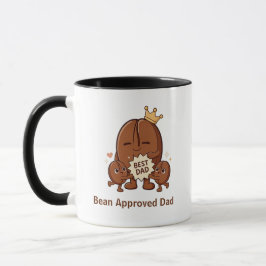 最高のパパ豆 かわいいコーヒー豆 父の日 マグカップ