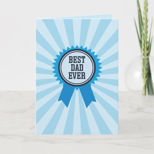 最高のパパ賞の父親の日 カード (正面)