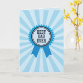 最高のパパ賞の父親の日 カード (黄色い花)