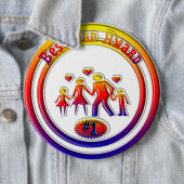 最高のパパ賞レインボー家族ボタン 缶バッジ (インサイチュ)