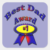 最高のパパ賞 スクエアシール (正面)