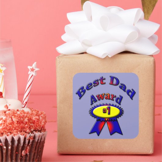 最高のパパ賞 スクエアシール (パーティー)