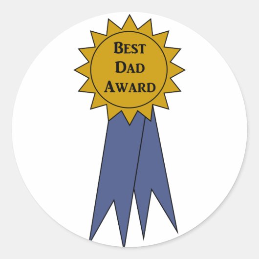 最高のパパ賞 ラウンドシール (正面)
