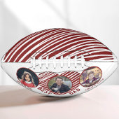 最高のパパ赤いハート父の日3写真コラージュ アメリカンフットボール