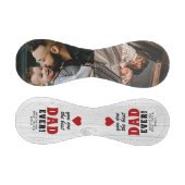 最高のパパ赤いハート素朴ウッド2写真 野球ボール (パネル)