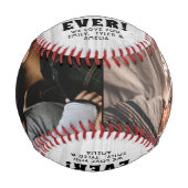 最高のパパ赤いハート素朴ウッド2写真 野球ボール (正面)