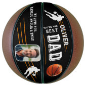 最高のパパ選手シルエット父キープサケ写真 バスケットボール (縦)