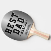 最高のパパ銀金属の父の日 卓球ラケット (横)