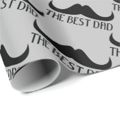 最高のパパ髭の父は日が黒く灰色 ラッピングペーパー (ロールコーナー)