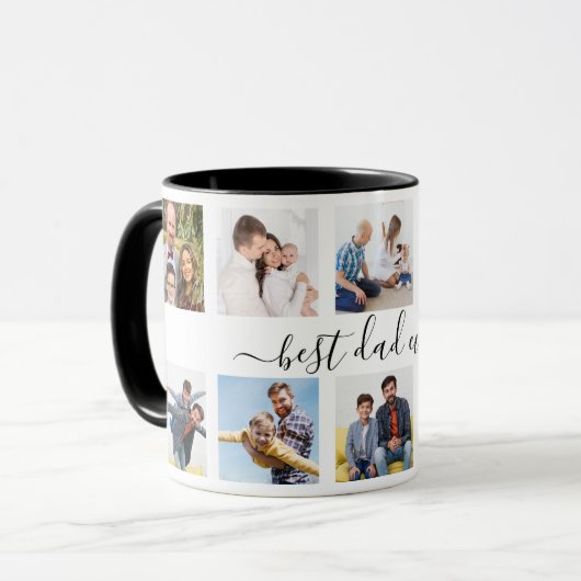 最高のパパ10パーソナライズされた枚父親の日 マグカップ (正面左)