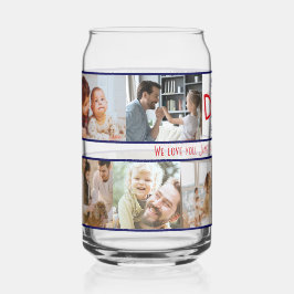 最高のパパ10回フォトコラージュモダン父親の日 ガラス缶