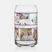 最高のパパ10回フォトコラージュモダン父親の日 ガラス缶 (裏面)