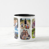 最高のパパ10枚のコラージュMag マグカップ (中央)