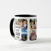 最高のパパ10枚のコラージュMag マグカップ (正面左)