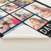 最高のパパ10枚の写真カラーをコラージュ シェルパブランケット (3/4)