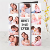 最高のパパ10枚写真コラージュ父の日のギフト カード (黄色い花)