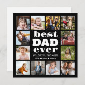 最高のパパ12枚の写真コラージュ シーズンカード (正面/裏面)
