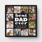 最高のパパ12枚の写真コラージュ フォトプラーク (正面)