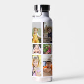 最高のパパ12枚フォトコラージュ父の日ギフト ウォーターボトル (右面)