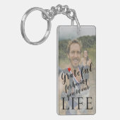 最高のパパ2パーソナライズされた枚の写真と文字 キーホルダー (正面左)