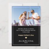 最高のパパ2写真モダン黒父の日 シーズンカード (裏面)