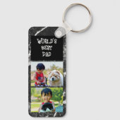最高のパパ2写真モダンKeepsake Father's Day キーホルダー (裏面)
