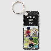 最高のパパ2写真モダンKeepsake Father's Day キーホルダー (正面)