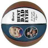 最高のパパ2回フォトコラージュ父の日 バスケットボール (正面)