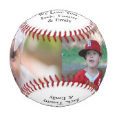 最高のパパ2回フォトコラージュ父の日 野球ボール (正面)