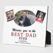 最高のパパ2子供の写真コラージュ父の日プラーク フォトプラーク (側面)