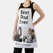 最高のパパ2枚フォトコラージュ父の日の贈り物 エプロン (インサイチュ)