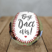 最高のパパ2枚フォトコラージュ父の日の野球 野球ボール