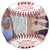 最高のパパ2枚フォトコラージュ父 ソフトボール (正面)