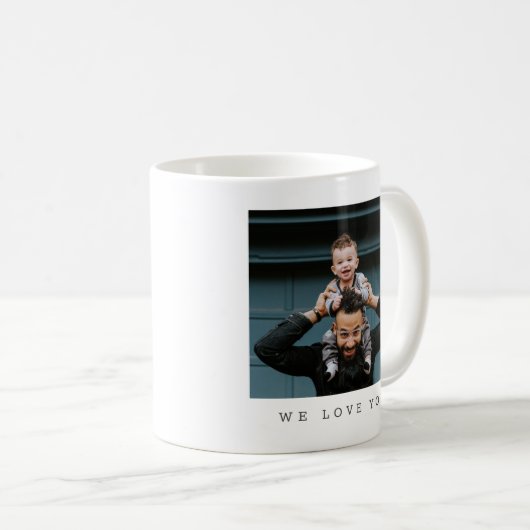 最高のパパ2枚写真記念パーソナライズされた品 コーヒーマグカップ (正面右)