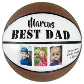 最高のパパ3写真コラージュ父の日 バスケットボール (正面)