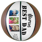 最高のパパ3写真コラージュ父の日 バスケットボール (縦)