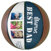 最高のパパ3写真コラージュ父の日 バスケットボール (縦)