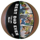 最高のパパ3写真コラージュ父 バスケットボール (縦)