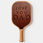 最高のパパ3枚のコラージュタイポグラフィ ピックルボールラケット (裏面)