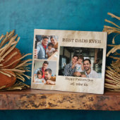 最高のパパ3枚写真父の日ギフト フォトプラーク (側面)