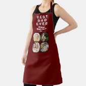 最高のパパ4写真コラージュ家族の父 エプロン (インサイチュ)