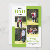 最高のパパ4枚の写真ライムグリーン父の日 (正面)