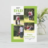 最高のパパ4枚の写真ライムグリーン父の日 (スタンド正面)